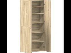 Zapatero roble Sonoma 80x35,5x180 cm Madera de ingeniería