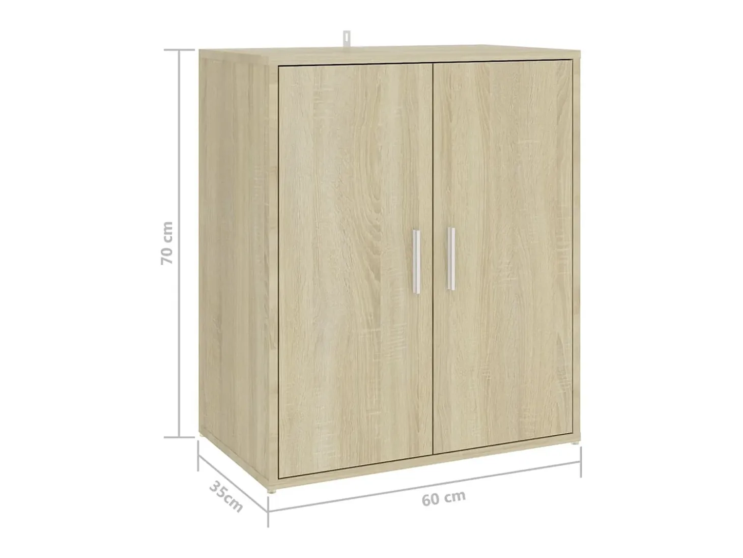 Zapatero roble Sonoma 60x35x70 cm Madera de ingeniería