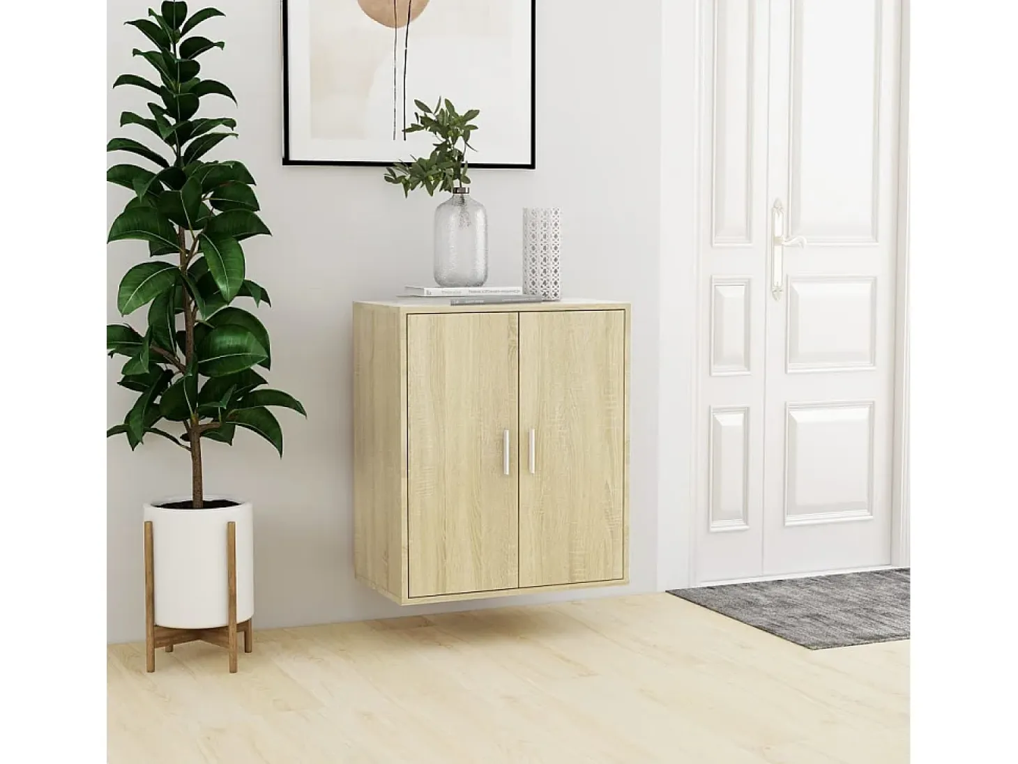 Zapatero roble Sonoma 60x35x70 cm Madera de ingeniería