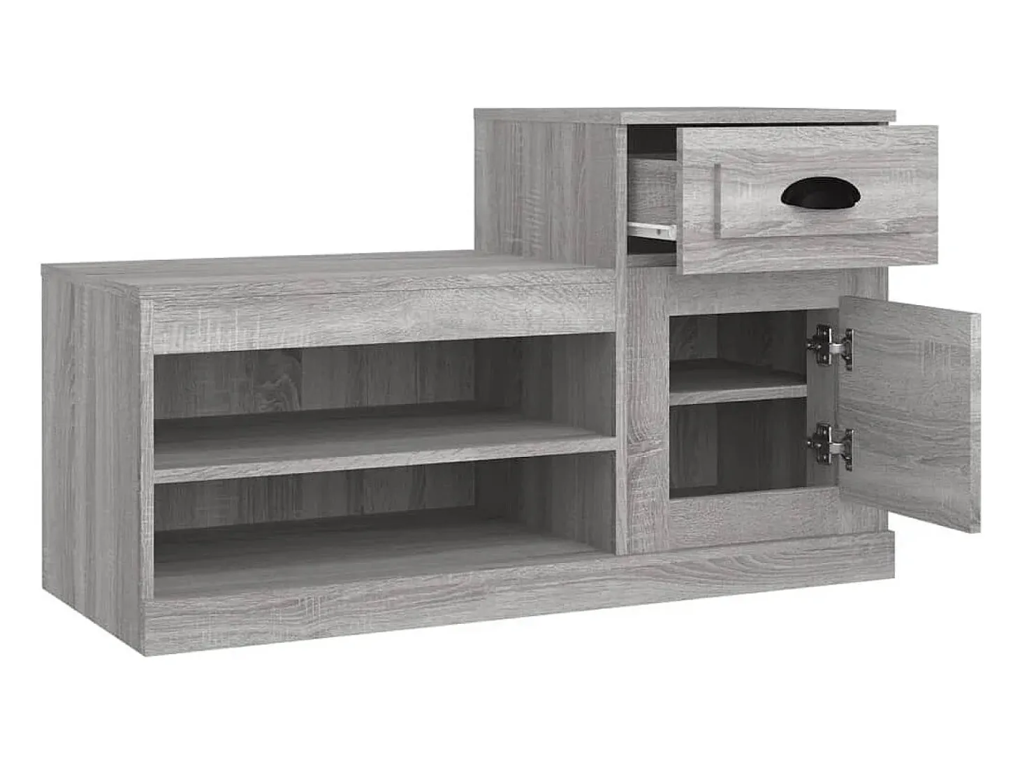 Zapatero Sonoma gris 100x42x60 cm madera de ingeniería