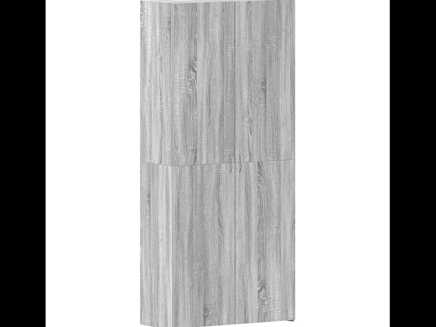 Zapatero Sonoma Gris 80x35,5x180 cm Madera de Ingeniería