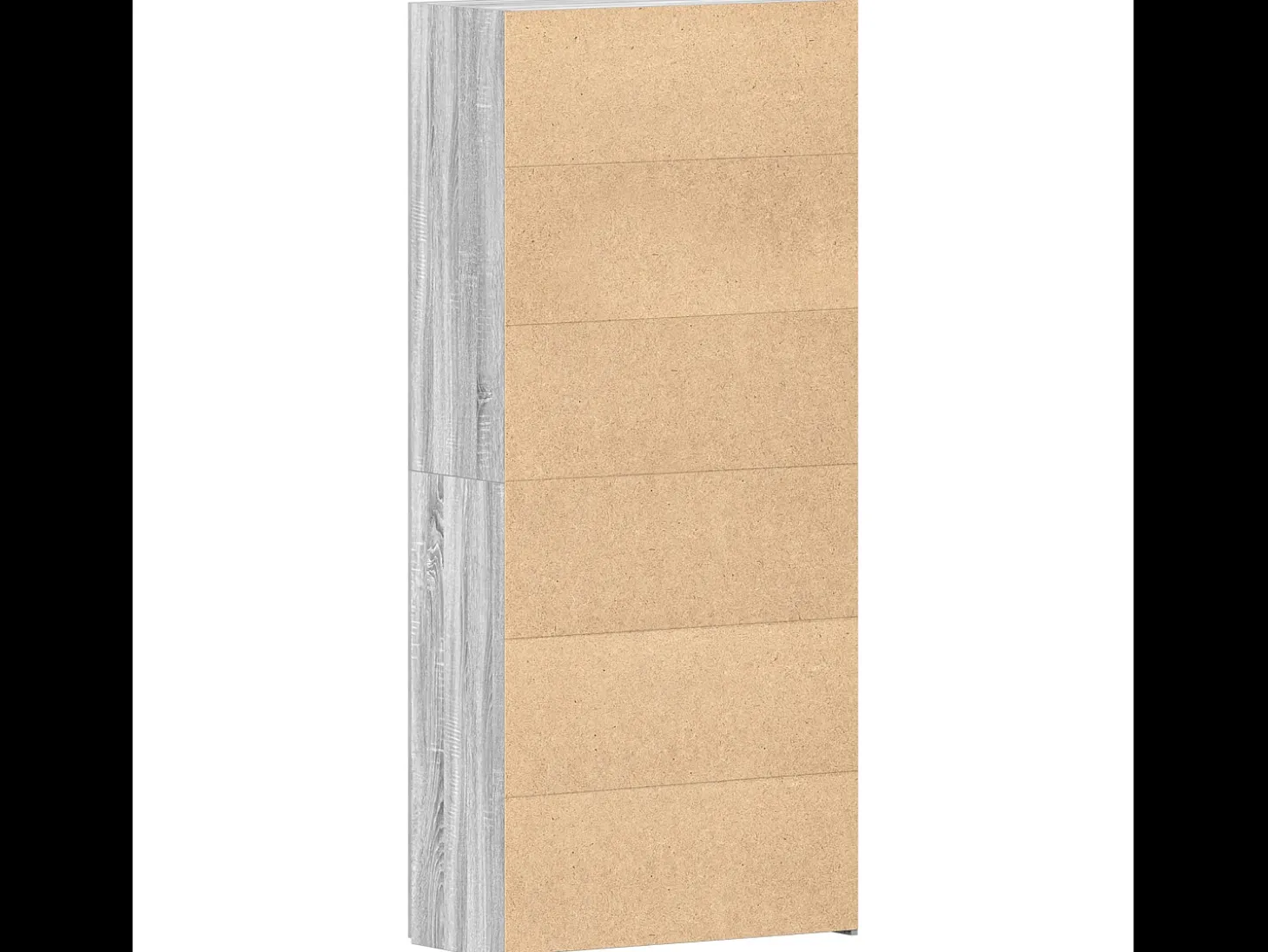 Zapatero Sonoma Gris 80x35,5x180 cm Madera de Ingeniería