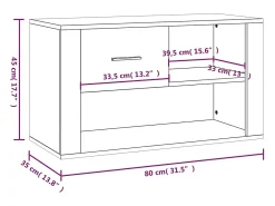 Zapatero Sonoma gris 80x35x45 cm Madera de ingeniería