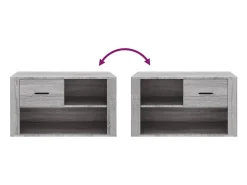 Zapatero Sonoma gris 80x35x45 cm Madera de ingeniería