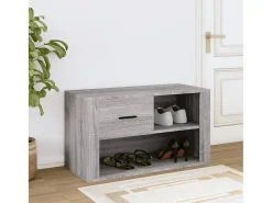 Zapatero Sonoma gris 80x35x45 cm Madera de ingeniería