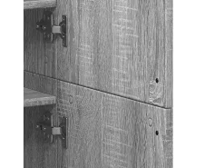 Zapatero Sonoma gris 80x39x178 cm madera de ingeniería