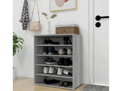 Zapatero Sonoma gris 60x35x70 cm Madera de ingeniería