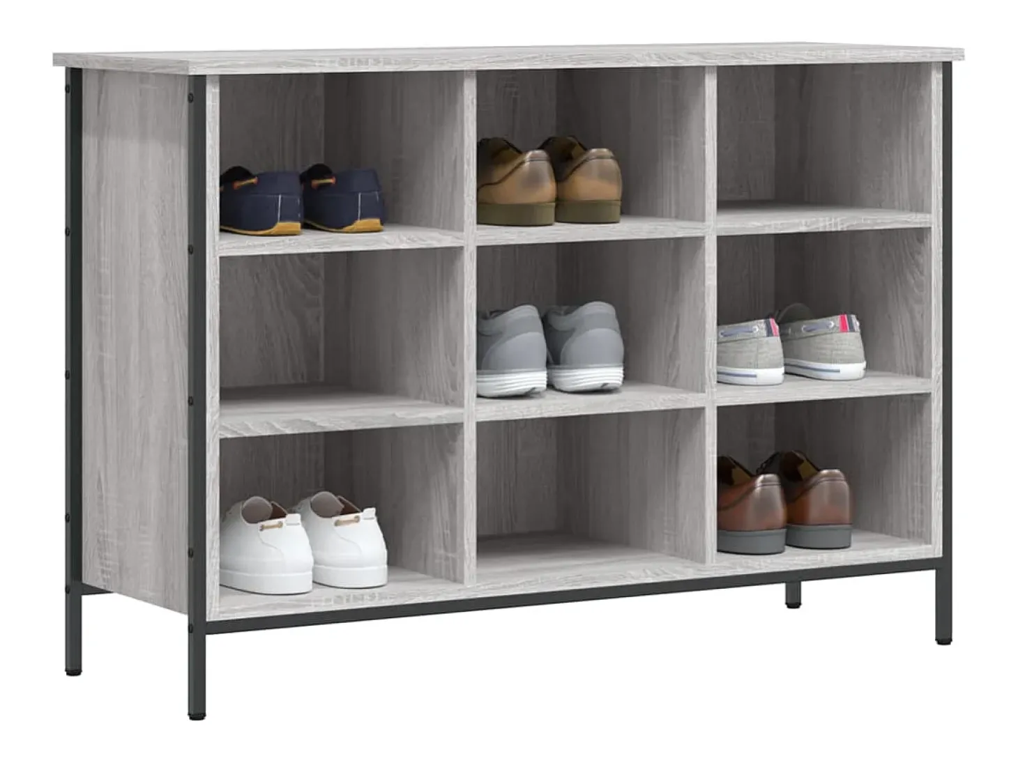 Zapatero Sonoma gris 100x35x70 cm madera de ingeniería