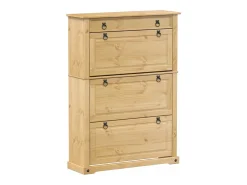 Zapatero 99x32x138 cm madera maciza de pino