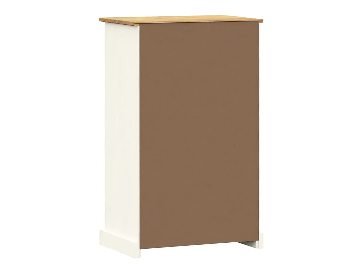 Zapatero 60x35x96 cm madera maciza de pino blanco