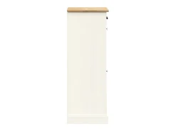 Zapatero 60x35x96 cm madera maciza de pino blanco