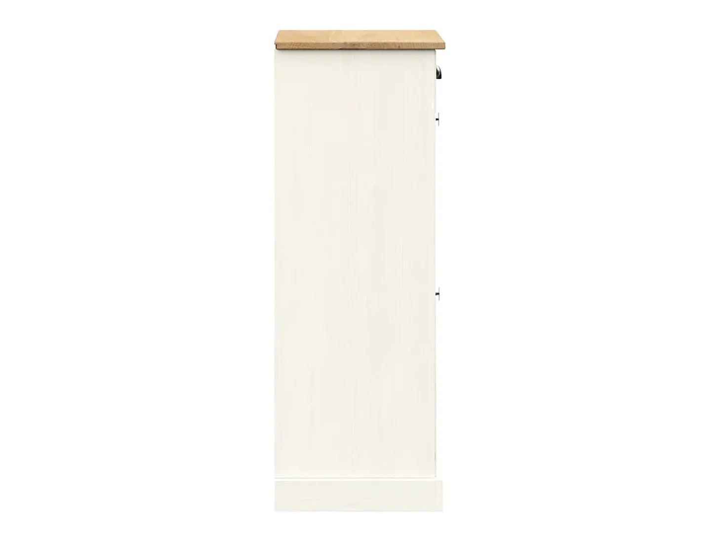 Zapatero 60x35x96 cm madera maciza de pino blanco