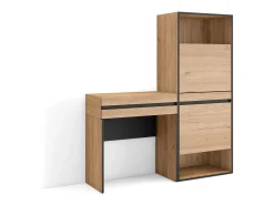 Zapatero, 130x35x145cm, Dormitorio, habitación, Tocador, Roble