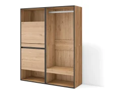 Zapatero, 120x35x145cm, Dormitorio, habitación, Vestidor abierto, Roble