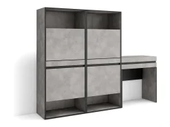 Zapatero, 190x35x145cm, Dormitorio, habitación, Tocador, Cemento