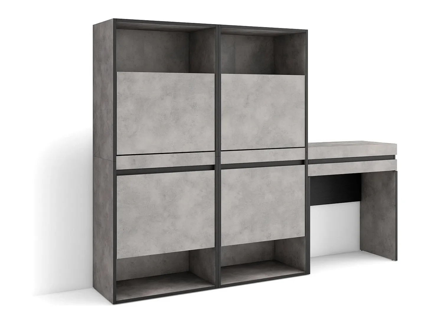 Zapatero, 190x35x145cm, Dormitorio, habitación, Tocador, Cemento