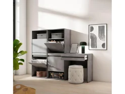 Zapatero, 190x35x145cm, Dormitorio, habitación, Tocador, Cemento