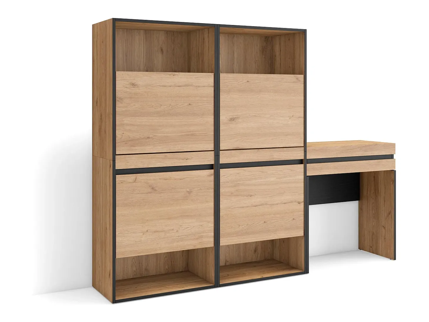 Zapatero, 190x35x145cm, Dormitorio, habitación, Tocador, Roble