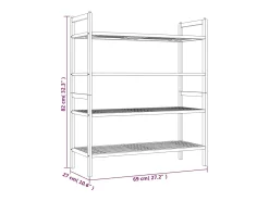 Zapateros 2 uds 69x27x41 cm Madera maciza de nogal
