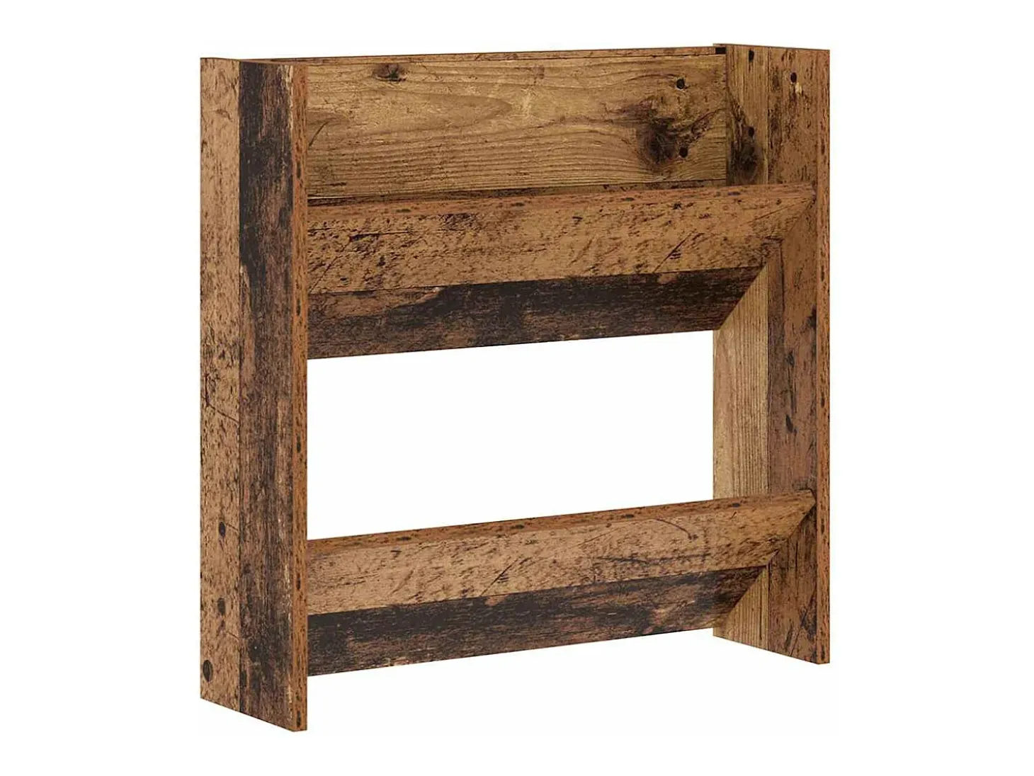 Zapateros de pared 2 uds Madera vieja 60x18x60 cm