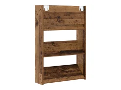 Zapateros de pared 2 uds Madera vieja 60x18x60 cm