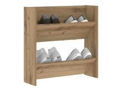 Zapateros de pared, roble artesanal, 60 x 18 x 60 cm