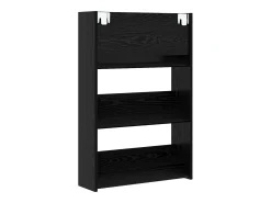 Zapateros de pared Roble negro 60 x 18 x 60 cm