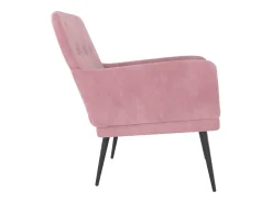 Zarina Sillón de terciopelo rosa 62x79x79 cm