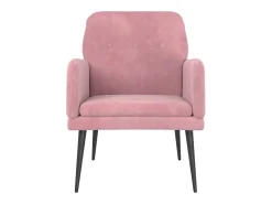 Zarina Sillón de terciopelo rosa 62x79x79 cm
