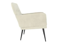 Zarina Sillón de terciopelo crema 62x79x79 cm