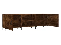 Zendra Mueble de TV madera de ingeniería roble ahumado 150x30x50 cm