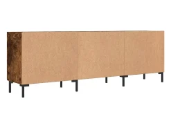 Zendra Mueble de TV madera de ingeniería roble ahumado 150x30x50 cm