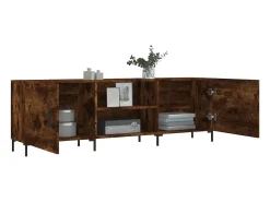 Zendra Mueble de TV madera de ingeniería roble ahumado 150x30x50 cm
